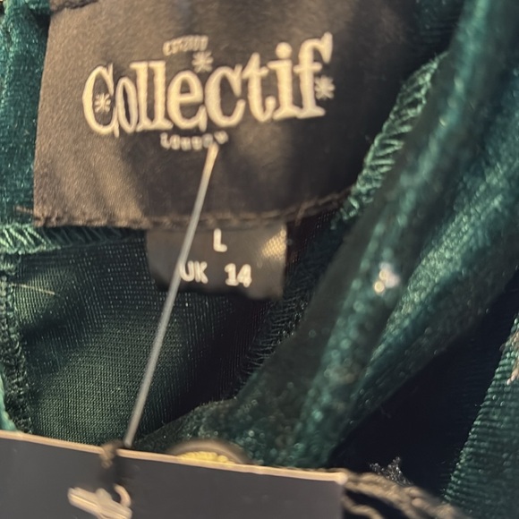 Green Velvet Collectif dress NWT straight from the UK. - Picture 6 of 9